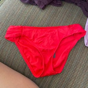 Red bathing suit bottoms